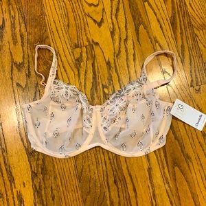 NWOT Chantelle Pink Lace Bra 38G